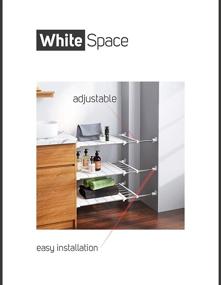 img 2 attached to 🚀 White Expandable Closet Tension Shelf | Adjustable Stainless Steel Kitchen Cabinet Storage, RV Storage, Heavy Duty Tension Rods