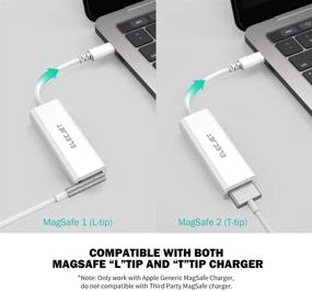img 3 attached to 💡 ELECJET AnyWatt USB C Adapter - Compatible with MacBook MagSafe Charger, Type-C to MagSafe Converter for Thunderbolt Cinema Display Charging - M1 MacBook Pro Air (White)