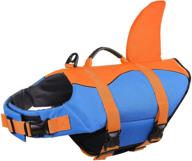 🦈 adjustable dog life jacket by queenmore - pet lifesaver for swimming, shark life jacket with rescue handle - rip-stop safety vest for small, medium, large dogs - enhance seo логотип