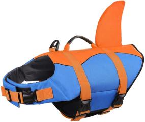 img 4 attached to 🦈 Adjustable Dog Life Jacket by Queenmore - Pet Lifesaver for Swimming, Shark Life Jacket with Rescue Handle - Rip-Stop Safety Vest for Small, Medium, Large Dogs - Enhance SEO