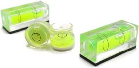 img 2 attached to 🔘 Versatile 18mm x 9mm Circle Bubble Spirit Level 4-Pack with Magnetic Square Level for Tripod, Phonograph, Turntable & More!