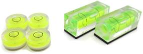 img 4 attached to 🔘 Versatile 18mm x 9mm Circle Bubble Spirit Level 4-Pack with Magnetic Square Level for Tripod, Phonograph, Turntable & More!