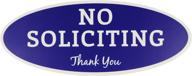no soliciting sign – digitally printed indoor/outdoor sign – durable uv and weather resistant (small - 2&#34 logo
