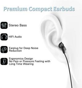 img 1 attached to Comfortable Sleep Earbuds with Microphone for Side Sleepers 😴 - Mijiaer Wired Silicone Earphones for Kids, Women, and Air Travel