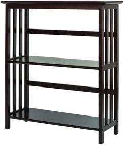 img 4 attached to 📚 Mission Style 3-Shelf Bookcase for a Relaxed Home