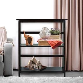 img 3 attached to 📚 Mission Style 3-Shelf Bookcase for a Relaxed Home