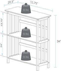 img 1 attached to 📚 Mission Style 3-Shelf Bookcase for a Relaxed Home