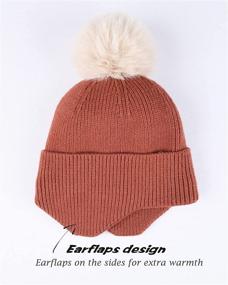 img 1 attached to 🧣 Camptrace Winter Earflap Knitted Beanie - Stylish Boys' Hats & Caps