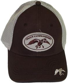 img 1 attached to Duck Commander Brown Mesh Fitted Hat: Embrace the Duck Dynasty Style!