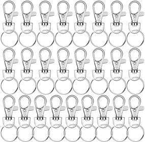 img 4 attached to Premium 50PCS Swivel Snap Hooks with Key Rings: Versatile Metal Swivel Lanyard Snap Key Chain Clip Lobster Claw Clasp for Sewing and Crafting