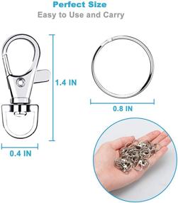 img 2 attached to Premium 50PCS Swivel Snap Hooks with Key Rings: Versatile Metal Swivel Lanyard Snap Key Chain Clip Lobster Claw Clasp for Sewing and Crafting