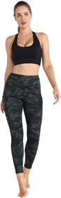 img 3 attached to Leggings Pockets Waisted Contral Workout
