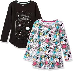 img 1 attached to Long Sleeve Animals Girls' Clothing for Toddlers by Spotted Zebra