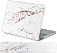 📱 ricnus laptop case for macbook air 13 inch (touch id) 2020/2019/2018 release (model a2337/a2179/a1932) hard shell cover - compatible with newest macbook air 13 inch - abstract marble design logo