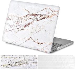 img 4 attached to 📱 RICNUS Laptop Case for MacBook Air 13 Inch (Touch ID) 2020/2019/2018 Release (Model A2337/A2179/A1932) Hard Shell Cover - Compatible with Newest MacBook Air 13 inch - Abstract Marble Design