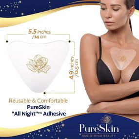 img 1 attached to 💆 PureSkin Chest Wrinkle Pads: 3-Pack Silicone Patches for Anti-Aging Chest Wrinkles - Sleeping Reusable Solution for Decollete Wrinkles