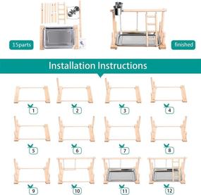 img 1 attached to SAWMONG Playgroud Playstand Cockatiels Parakeets