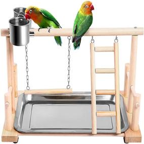 img 4 attached to SAWMONG Playgroud Playstand Cockatiels Parakeets