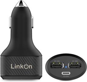 img 4 attached to 🔌 LinkOn 84W USB C Car Charger with 60W PD3.0 and 18W QC3.0 Ports - Compatible with MacBook, Dell XPS, Google Chromebook, Acer, ASUS, Xiaomi, Huawei, FCP, SCP, Apple iPhone, iPad