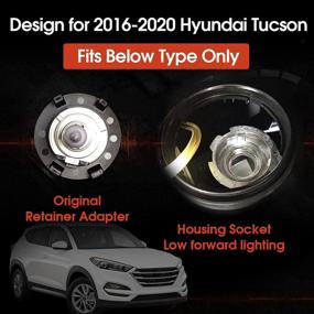 img 2 attached to 🔦 LASFIT H7 Светодиодная лампа для Hyundai-Tucson 2016-2020: Индивидуальный дизайн, Plug N Play с адаптером-фиксатором (2 штуки)