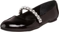 little nataly ballet black patent girls' shoes and flats logo