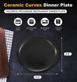 img 3 attached to 🍽️ Premium Curved Ceramic Restaurant Dinnerware