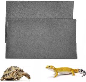 img 4 attached to 🦎 Hamiledyi 2-Pack Reptile Carpet Mat - Ideal Lizards Habitat Substrate Liner for Bearded Dragon, Snake, Tortoise, Gecko, Chameleon - Size: 39’’ x 20’’