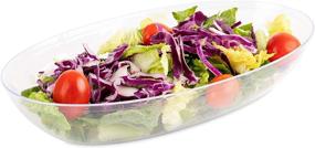 img 1 attached to 🥗 Impressive Creations Plastic Salad Bowl 42 Oz – Pack of 25 Heavyweight Disposable Clear Bowl – Durable & Reusable – Ideal Party Supply & Dinnerware – Small Size