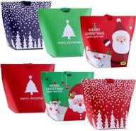 🎁 jovitec christmas candy treat boxes: festive gift boxes with holiday patterns for xmas party favors logo