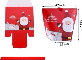 img 3 attached to 🎁 Jovitec Christmas Candy Treat Boxes: Festive Gift Boxes with Holiday Patterns for Xmas Party Favors