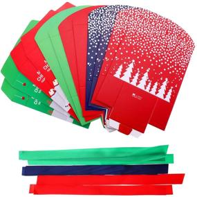 img 1 attached to 🎁 Jovitec Christmas Candy Treat Boxes: Festive Gift Boxes with Holiday Patterns for Xmas Party Favors