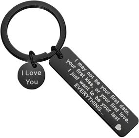 img 4 attached to ❤️ FEELMEM First Date Keychain - Couples Love Keyring for Anniversaries