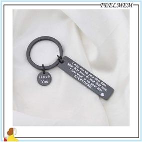 img 1 attached to ❤️ FEELMEM First Date Keychain - Couples Love Keyring for Anniversaries