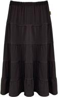 ankle length long stretch knit 5 tiered skirt for baby girls (children's) logo