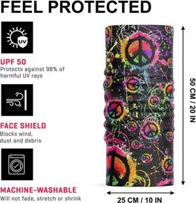 img 2 attached to 🌞 Ultimate Protection: Neck Gaiter Face Mask Reusable, UPF 50 Cloth Mask Bandana Washable - Connect with Family and Nature while Shielding from Sun and Dust