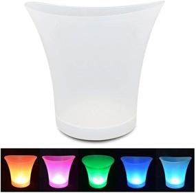 img 2 attached to 🍾 PeSandy LED Ice Bucket, 5L Large Capacity Wine Ice Bucket with Multi Colors Changing, Ideal for Party, Home, Bar - Waterproof Champagne Retro Wine Drink Beer Beverage Ice Bucket Battery Powered