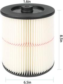 img 3 attached to 🔍 Yweller 17816 Wet/Dry Cartridge Replacement Filter: The Perfect Fit for Shop Vac & Craftsman 917816 9-17816 5/6/8/12/16/32 Gallon and Larger Vacuum Cleaner Accessories - 1Pack