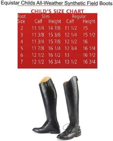 img 1 attached to 👢 Black Equistar Kids All Weather Field Boots - Size 2 Regular