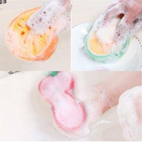 img 1 attached to 4pcs Cute Fruit Shaped Bath Brushes Sponges Scrubbers for Kids - ROSENICE Bathing Tools