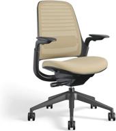 🪑 steelcase series 1 office chair with graphite frame and malt cushions logo