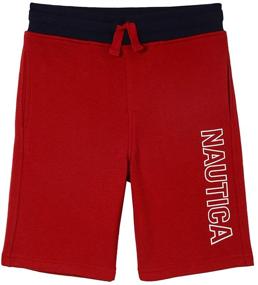 img 2 attached to 🐋 Nautica Whale Print Boys' Shorts - Solid Pull-On Style