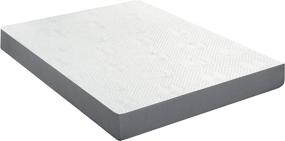 img 2 attached to 🛏️ Olee Sleep 7 Inch Gel Infused Memory Foam Mattress - CertiPUR-US Certified, Gray, Full: Find the Perfect Balance of Comfort and Quality