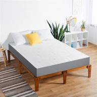 🛏️ olee sleep 7 inch gel infused memory foam mattress - certipur-us certified, gray, full: find the perfect balance of comfort and quality логотип