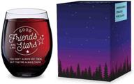 stemless wine glass friend gifts logo