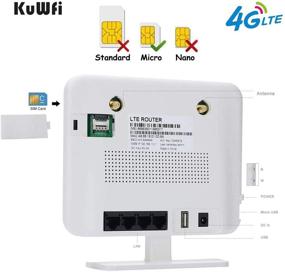 img 2 attached to 📶 KuWFi Unlocked 4G LTE Mobile WiFi Hotspot Router with SIM Card Slot - Ideal Travel Partner, Supporting B1/B3/B7/B8/B20 Frequencies, Perfectly Suited for Home/Office