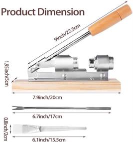 img 2 attached to 🔨 EGETOTA Heavy Duty Nutcracker Plier Opener Tool for Easy Cracking Pecans, Walnuts, Hazelnuts, Almonds, Chestnuts - Desktop Design with Wood Base, Handle, 2 Picks, and 1 Cleaning Brush