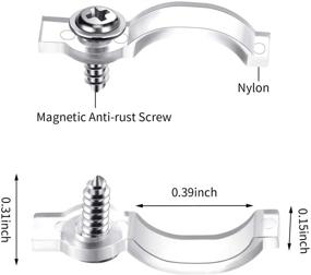img 1 attached to Надежное крепление и установка влагозащищенных светодиодных лент толщиной 10 мм с 200 зажимами и винтами для светодиодных лент.