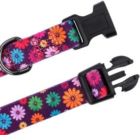 img 1 attached to 🌼 Spring Cute Daisy Flower Pattern and American Flag Print Dog Collar by Rhea Rose