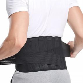 img 4 attached to Andou Belt - Sciatica Scoliosis Herniated Disc Back Support for Men and Women, Lumbar Support for Lower Back Pain, Brace for Office Staff, Drivers, Warehouse Workers, Porters, and Gardeners