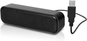 img 4 attached to 🔊 [Upgraded] USB Computer Speaker: Powerful Stereo Sound & Enhanced Bass - Portable Mini Sound Bar for Windows PCs, Desktops, and Laptops